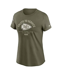 Nike Women's Olive Kansas City Chiefs 2025 Salute to Service Sideline T-Shirt
