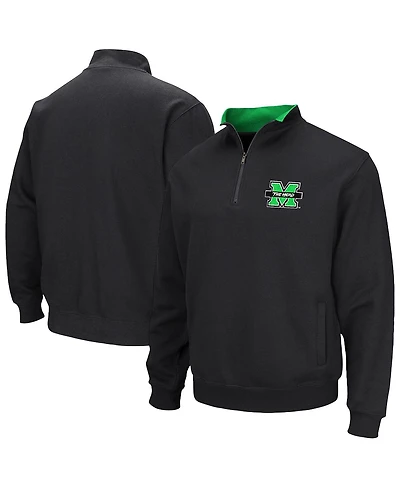 Colosseum Men's Black Marshall Thundering Herd Tortugas Logo Quarter-Zip Jacket