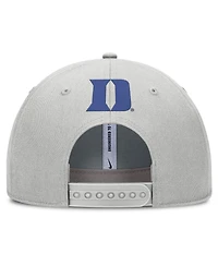 Nike Men's Gray Duke Blue Devils 2025 Sideline Dust Pinched Rise Adjustable Hat