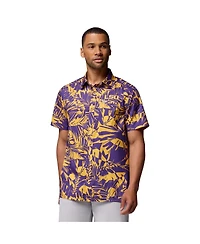 Columbia Men's Purple Lsu Tigers Super Slack Tide Omni-Wick Button-Up Shirt