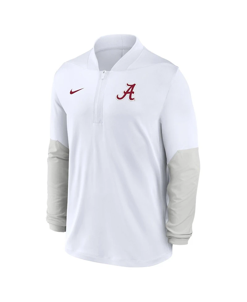 Nike Men's White Alabama Crimson Tide One Goal Performance Half-Zip Pullover Hoodie