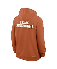 Nike Men's Burnt Orange Texas Longhorns 2025 Sideline Standard Issue Dri-fit Full-Zip Hoodie