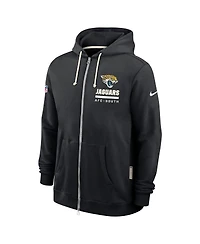Nike Men's Black Jacksonville Jaguars Sideline Standard Issue Utility Player Dri-fit Full-Zip Hoodie