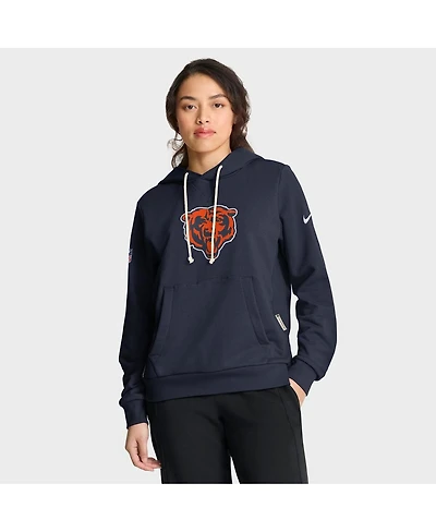 Nike Women's Navy Chicago Bears Sideline Standard Issue Initial Home Dri-fit Hoodie