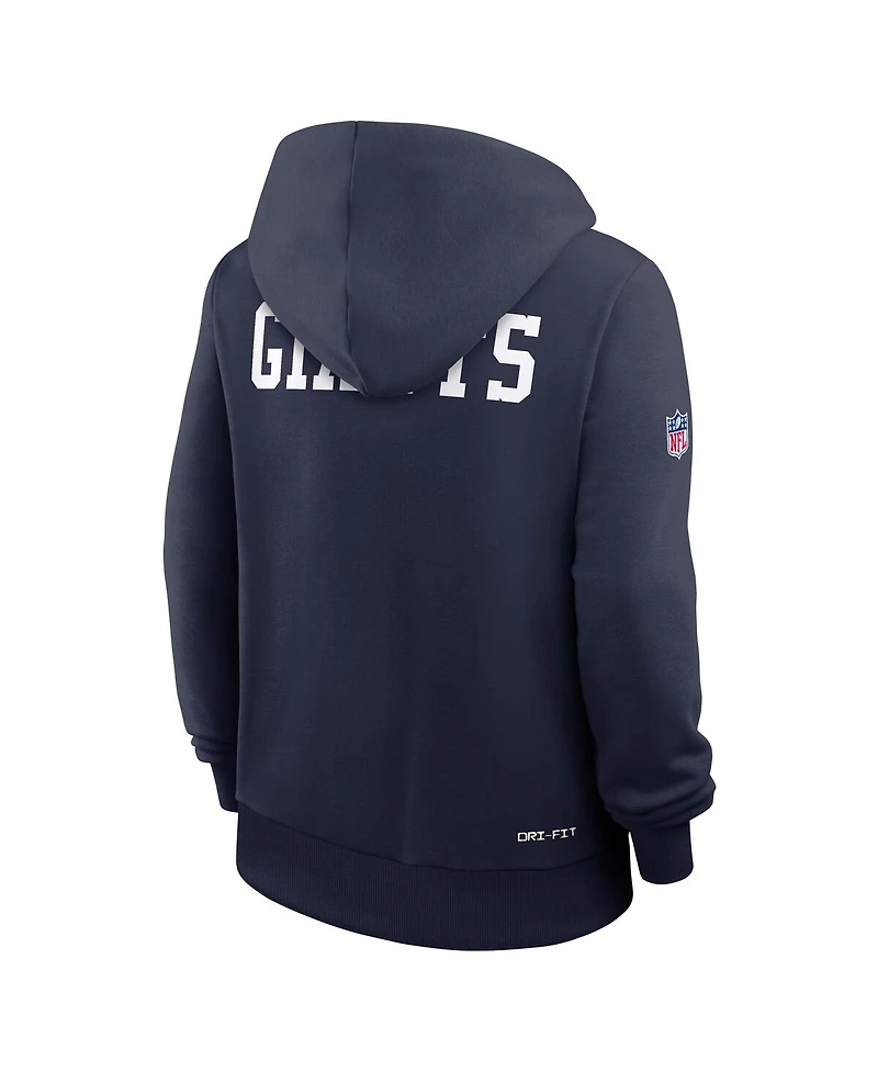 Nike Women's Royal New York Giants Throwback Sideline Standard Issue Dri-fit Hoodie