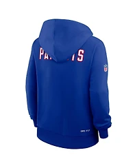 Nike Women's Royal New England Patriots Throwback Sideline Standard Issue Dri-fit Hoodie