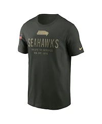 Nike Men's Forest Green Seattle Seahawks 2025 Salute to Service Sideline Primary Edge Dri-fit T-Shirt