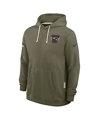 Nike Men's Olive New England Patriots 2025 Salute to Service Sideline Standard Issue Dri-fit Hoodie