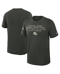 Nike Men's Dark Green Cleveland Browns 2025 Salute to Service Sideline Slub Dri-fit T-Shirt