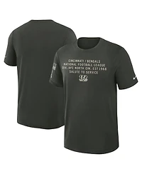 Nike Men's Dark Green Cincinnati Bengals 2025 Salute to Service Sideline Slub Dri-fit T-Shirt