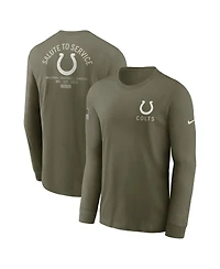 Nike Men's Olive Indianapolis Colts 2025 Salute to Service Sideline Long Sleeve T-Shirt