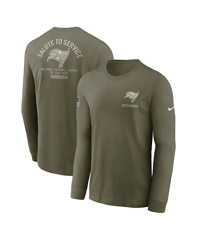 Nike Men's Olive Tampa Bay Buccaneers 2025 Salute to Service Sideline Long Sleeve T-Shirt