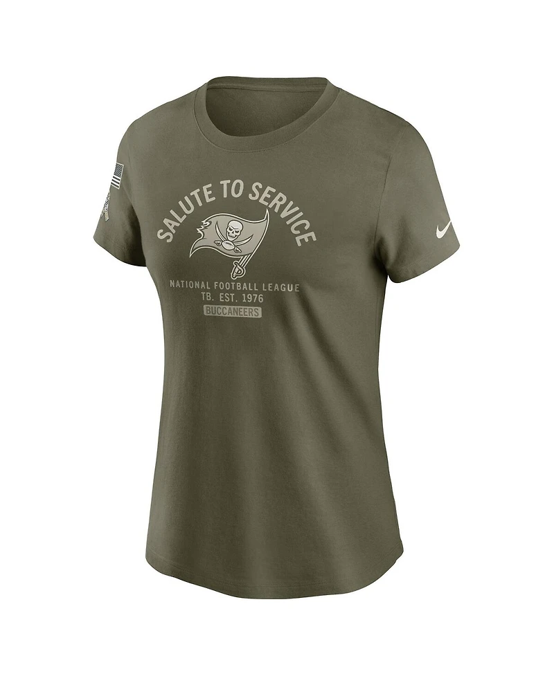 Nike Women's Olive Tampa Bay Buccaneers 2025 Salute to Service Sideline T-Shirt