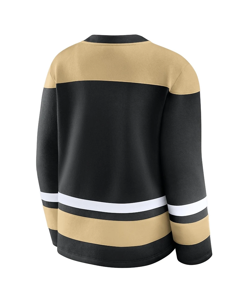 Fanatics Women's Black Vegas Golden Knights Icing Long Sleeve Lace Up Sweatshirt