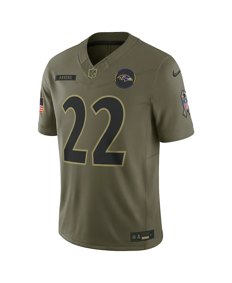 Nike Men's Derrick Henry Olive Baltimore Ravens 2025 Salute to Service Limited Jersey