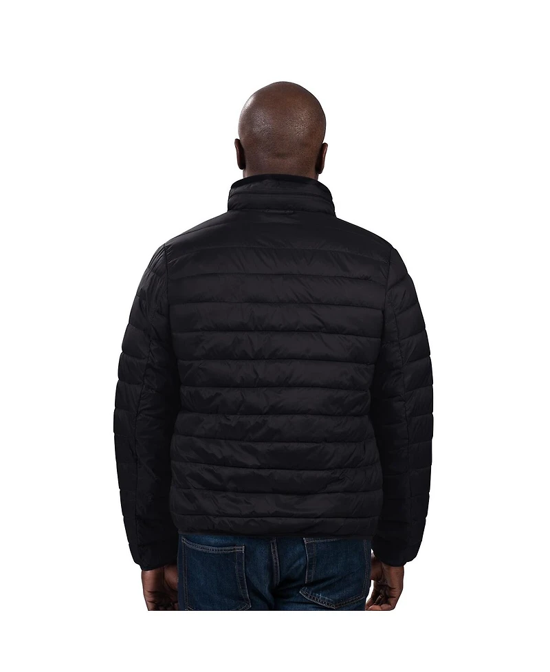 G-iii Sports by Carl Banks Men's Black Los Angeles Dodgers Packable Neck Pillow Full-Zip Puffer Jacket