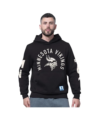 Starter Men's Black Minnesota Vikings Handoff Fleece Hoodie Sweatshirt