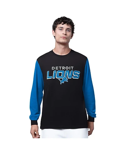 Starter Men's Black Detroit Lions Thursday Night Gridiron Long Sleeve T-Shirt