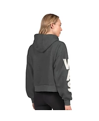 Starter Women's Heather Charcoal Washington Commanders Star Player Cropped Fleece Pullover Hoodie