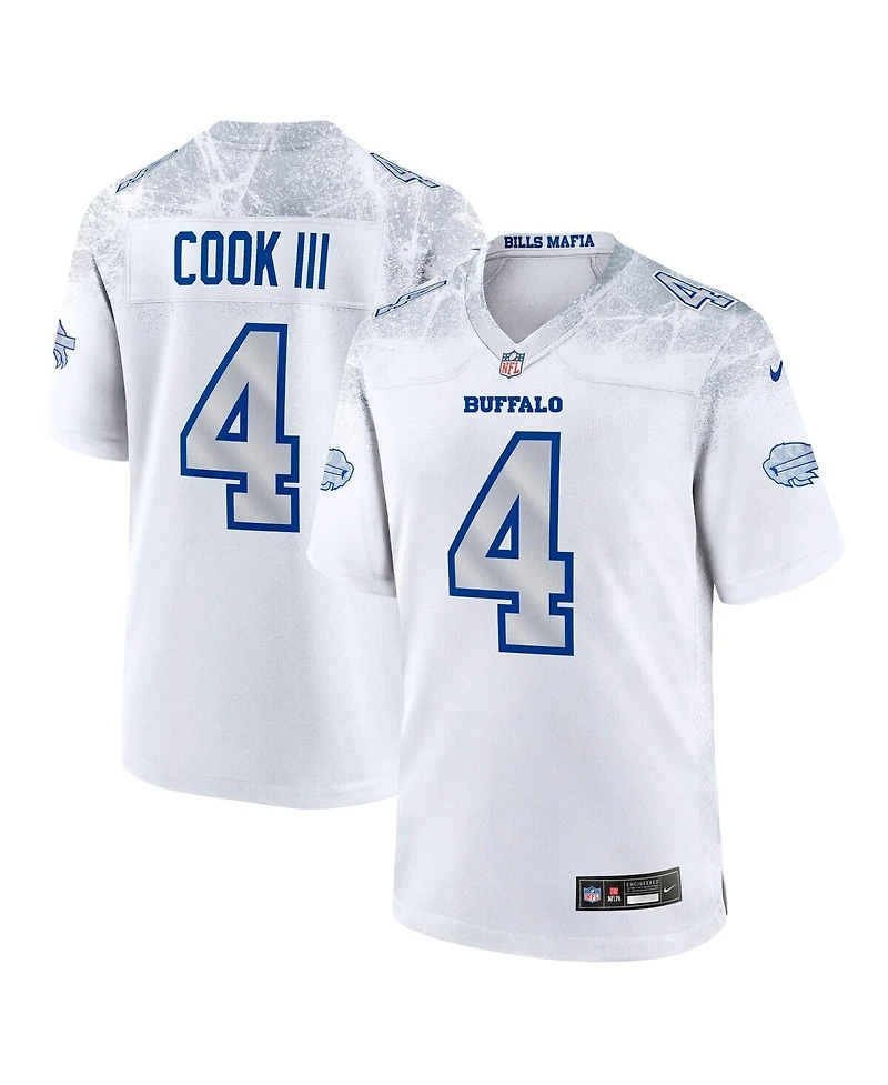 Nike Men's James Cook Iii White Buffalo Bills 2025 Rivalries Collection Game Jersey