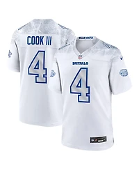 Nike Men's James Cook Iii White Buffalo Bills 2025 Rivalries Collection Game Jersey