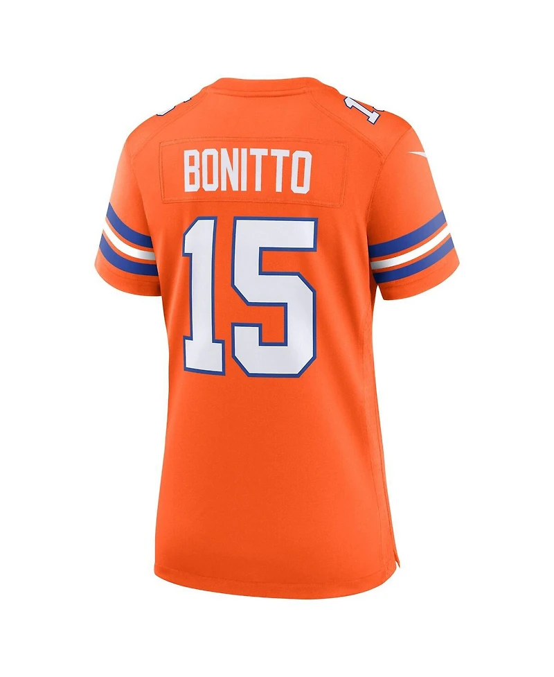 Nike Women's Nik Bonitto Orange Denver Broncos Alternate 2 Mile High Collection 1977 Throwback Game Jersey
