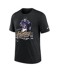 Nike Men's Derrick Henry Heather Black Baltimore Ravens Player Graphic T-Shirt