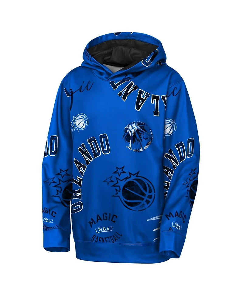 Outerstuff Big Boys and Girls Blue Orlando Magic Moving Violation Hoodie