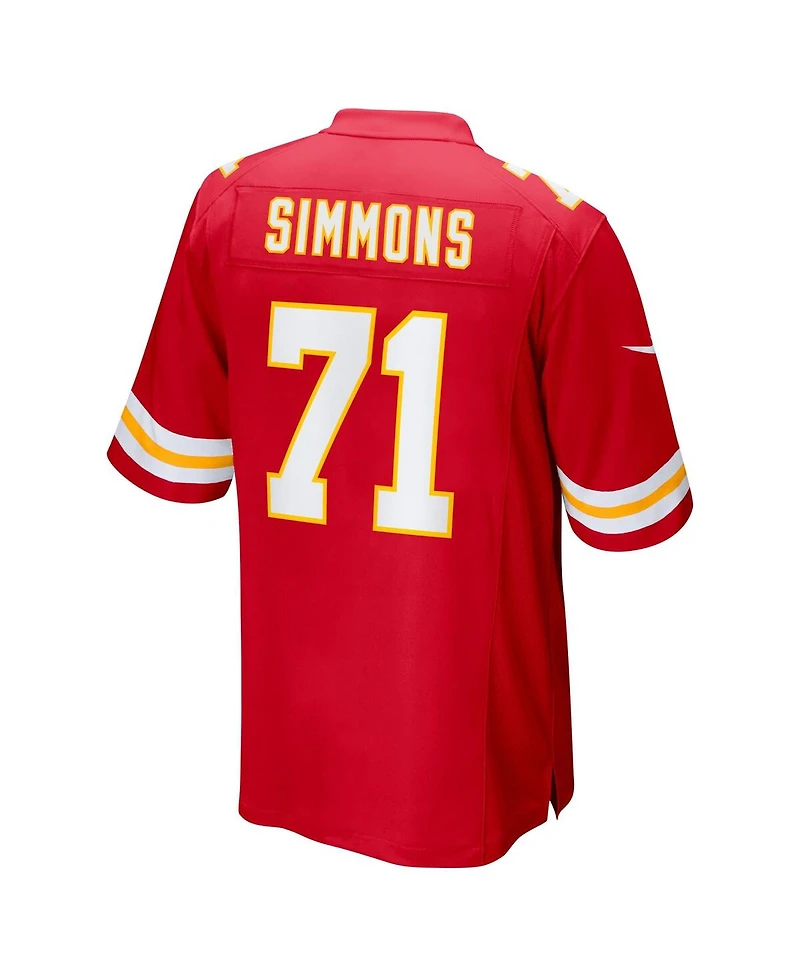 Nike Men's Josh Simmons Red Kansas City Chiefs 2025 Nfl Draft First Round Pick Game Jersey