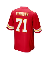 Nike Men's Josh Simmons Red Kansas City Chiefs 2025 Nfl Draft First Round Pick Game Jersey