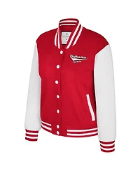 Colosseum Women's Texas Scarlet Nebraska Huskers French Baguette Full Snap Fleece Jacket