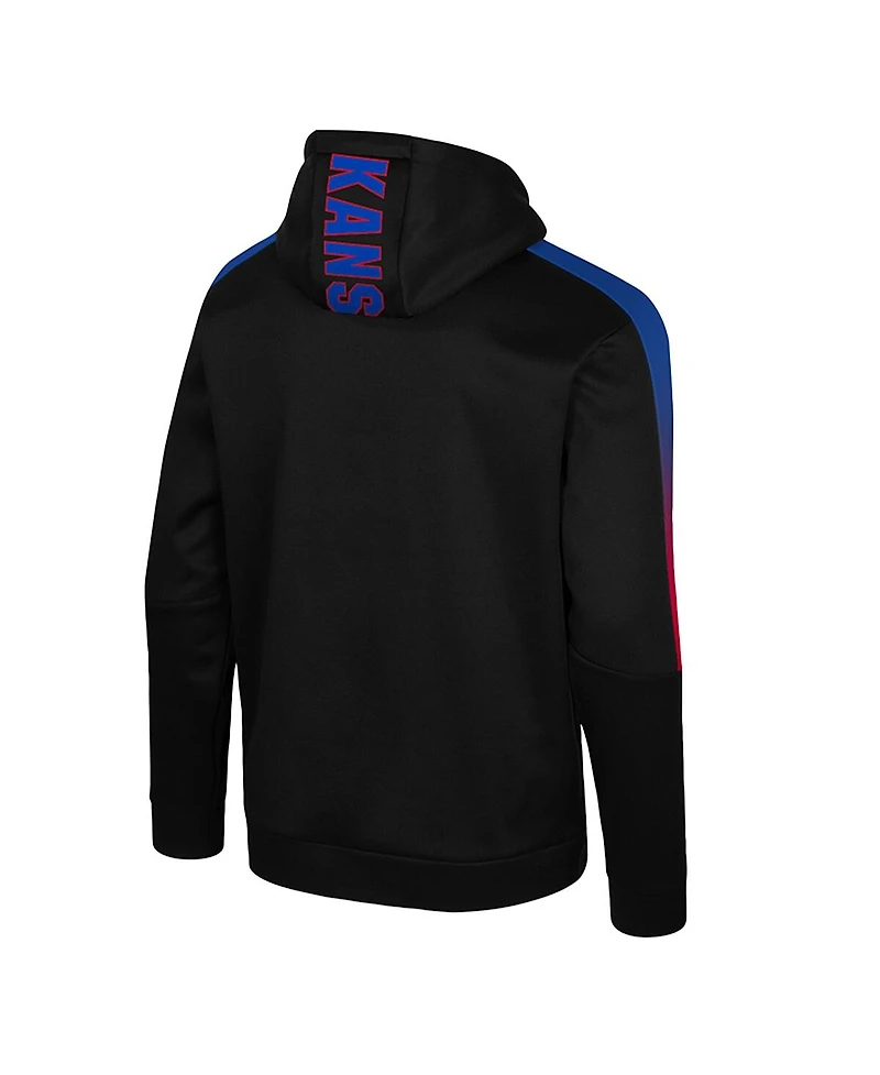 Colosseum Men's Black Kansas Jayhawks the Gang Blackout Hoodie