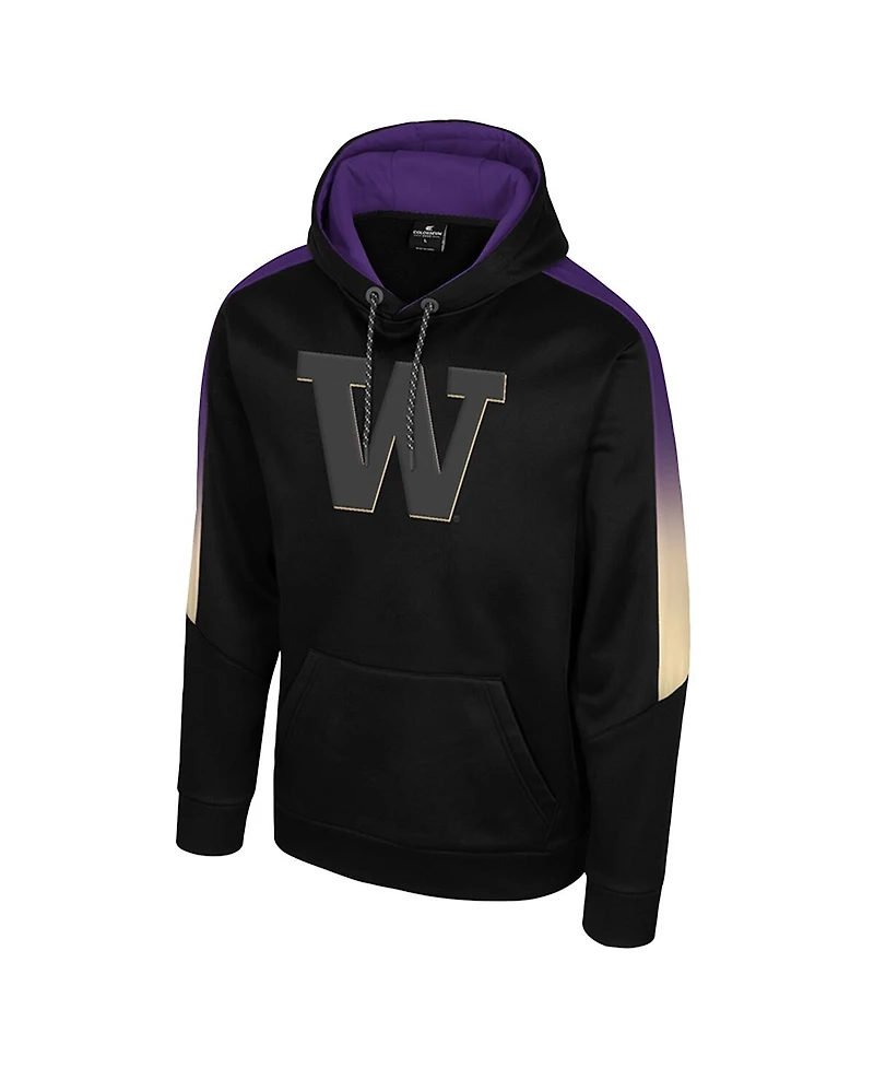 Colosseum Men's Black Washington Huskies the Gang Blackout Hoodie