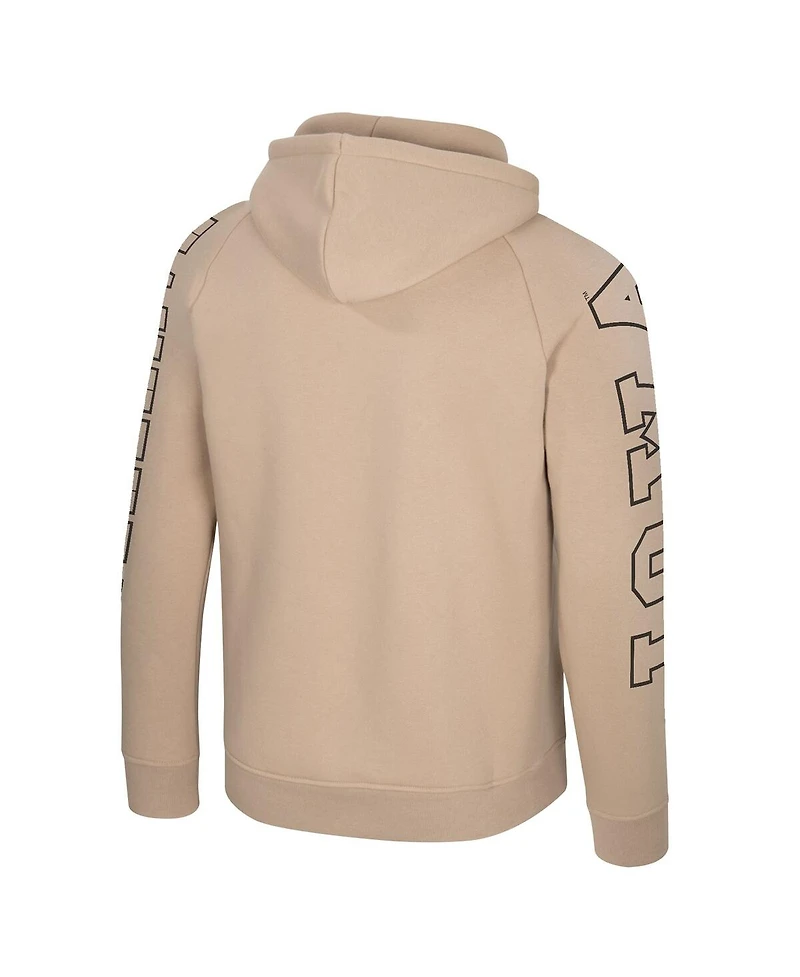 Colosseum Men's Tan Iowa Hawkeyes Big Break Raglan Hoodie
