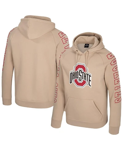 Colosseum Men's Tan Ohio State Buckeyes Big Break Raglan Hoodie