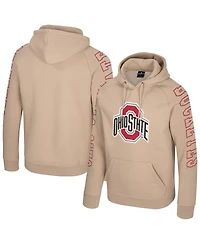 Colosseum Men's Tan Ohio State Buckeyes Big Break Raglan Hoodie