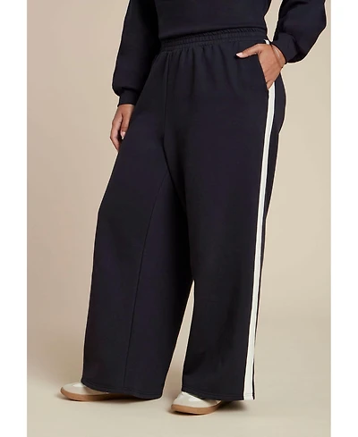 Eloquii Elements Women's Plus Stripe Detail Sweatpant