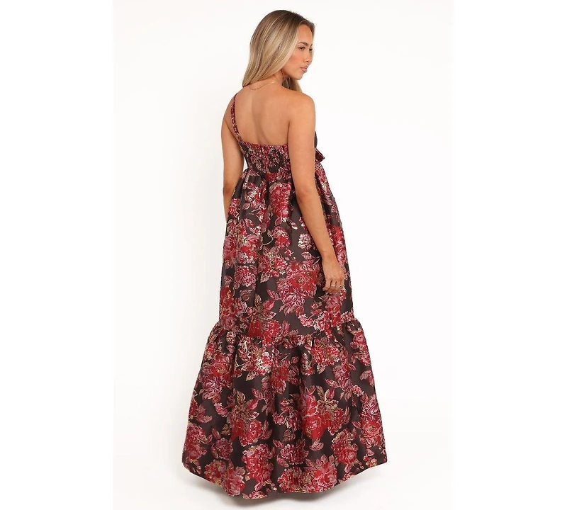 Petal and Pup Women's Betina Bow Front Maxi Dress - Brown Floral