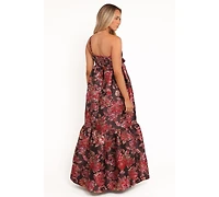 Petal and Pup Women's Betina Bow Front Maxi Dress - Brown Floral