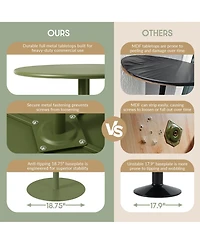 WestinTrends 3-Piece Outdoor Adjustable Round Bar Height Patio Table Dining Set