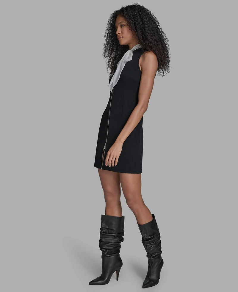 Bcbg Women's Mock Neck Front Zip Dress