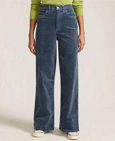 Lands' End Women's Tall High Rise Wide Leg Corduroy Pants