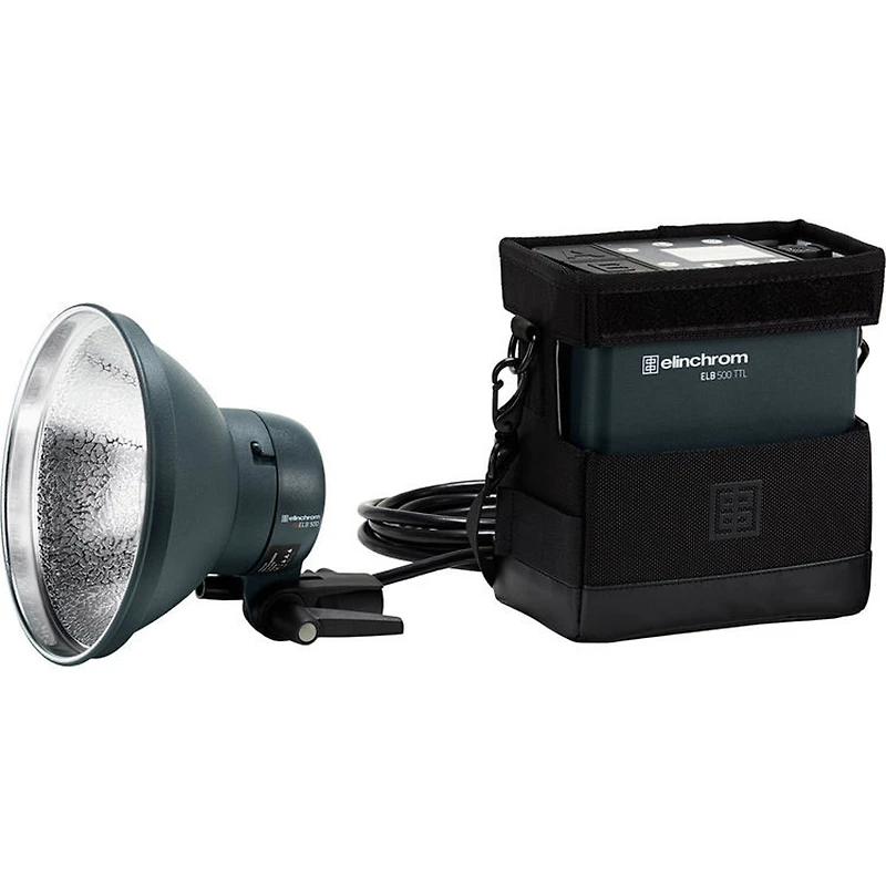 Elinchrom Elb 500 Ttl To Go Kit, Includes Elb 500 Flash Head, 7" Q-Grid Reflector, Charger, Battery, Snappy Carry Bag with Shoulder Strap, ProTec