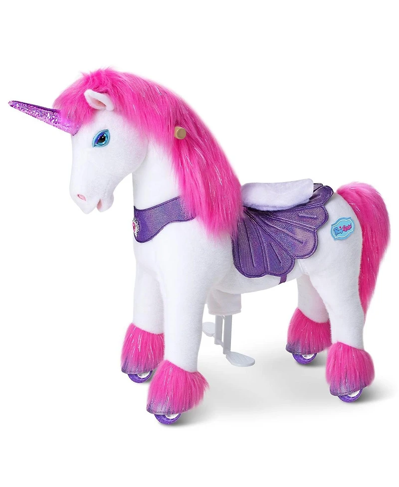 PonyCycle Model Y Pink/Purple Unicorn Rideable Toy for Age 4