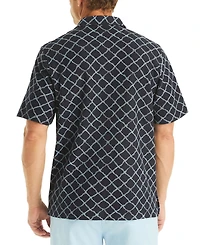 Nautica Men's Printed Short Sleeve Polo Shirt