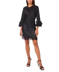 Vince Camuto Women's Cowl Neck Tiered Top