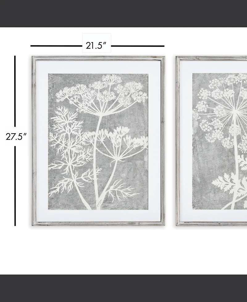 Blooming Queen Anne's Lace Prints, Set Of 2