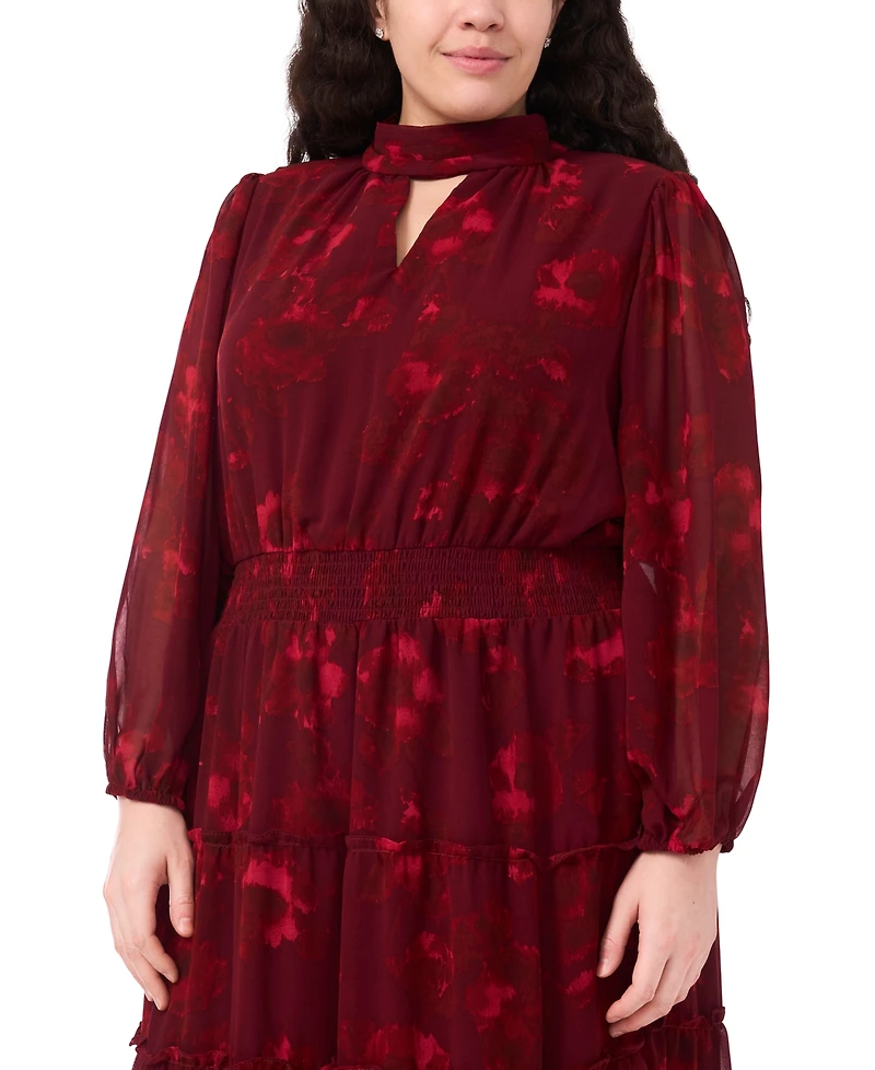 Msk Plus Printed Maxi Dress