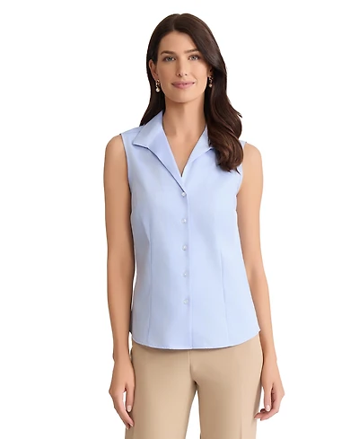 Jones New York Women's Cotton Easy-Care Sleeveless Shirt