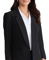 Jones New York Women's Notched Collar Jacket with Rolled Sleeves